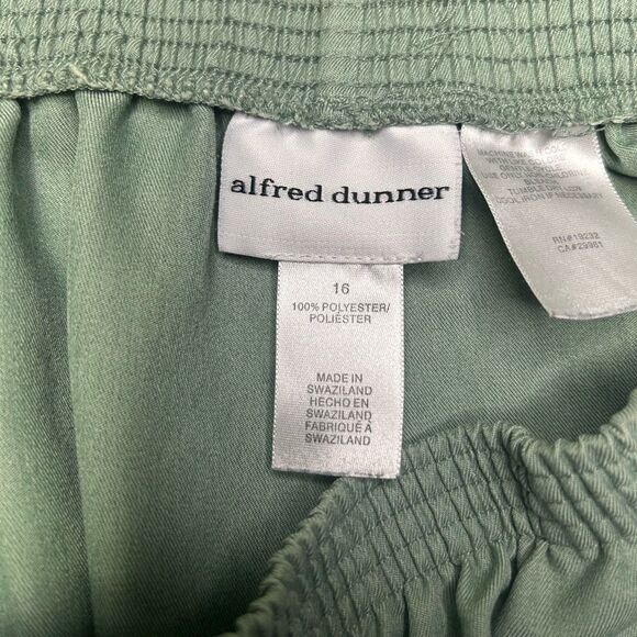 Alfred Dunner Light Green Ankle Tapered Pants Size 16 High Rise Elastic Waist - Picture 5 of 8